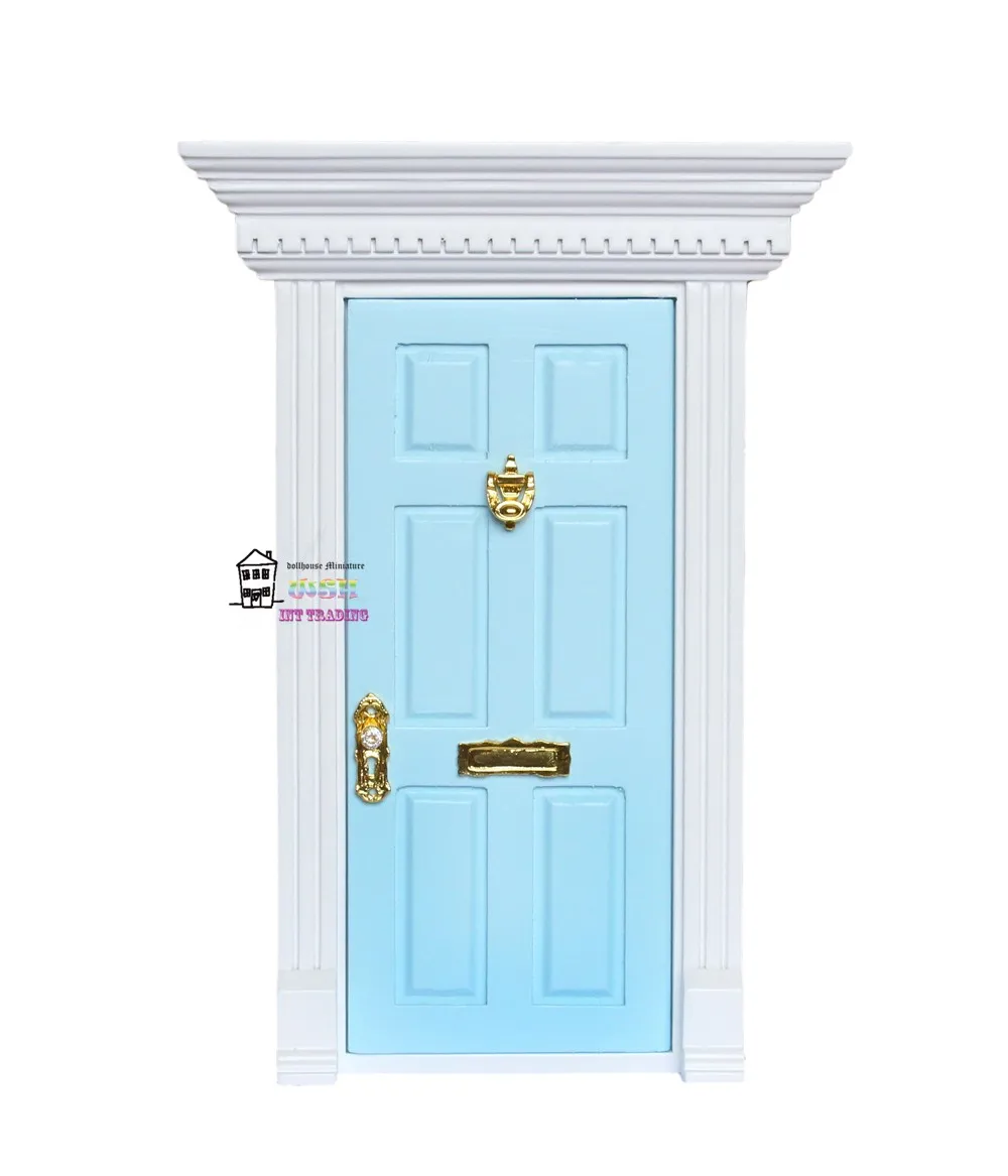 1:12 Кукольный домик миниатюрная Волшебная Дверь светло-голубой открытый куклы части модный подарок 3 стиля Аксессуары