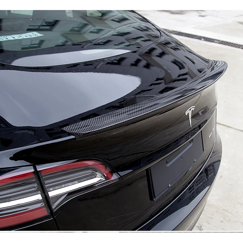 Для Tesla Model 3 2017 2020 спойлер заднего крыла багажника Boot Wings из углеродного волокна 3M