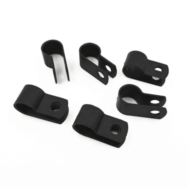 

50PCS 3.3/5.2mm U-Type Nylon Cable Clamp1/8 & 3/16" Clear Black U-Type Cable Clamp Cable Clips Free Shipping