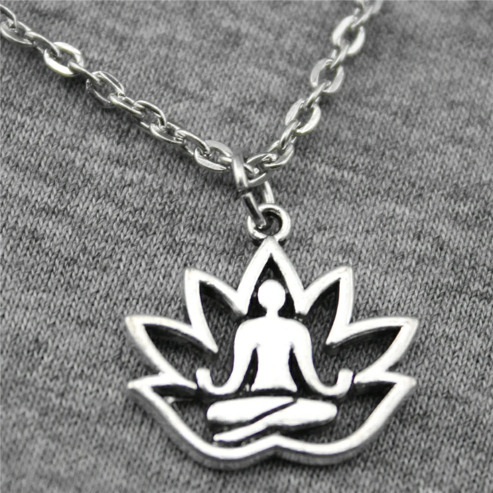 

WYSIWYG 18x17mm Lotus Buddha Statue Pendant Necklace Jewelry, Handmade Necklace Gift For Women Dropship Suppliers