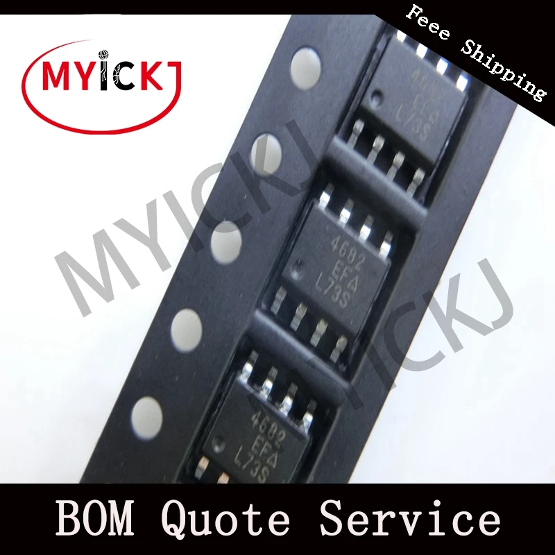 10 шт. SI4682DY микросхема MOSFET N-CH 30 V 16A 8-SOIC 4682 | Лампы и освещение