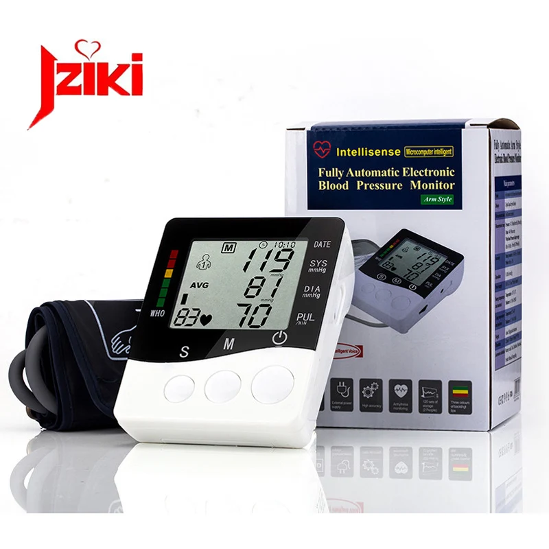 

Home Health Care Digital Lcd Upper Arm Blood Pressure Monitor Heart Beat Meter Machine Tonometer for Measuring Automatic