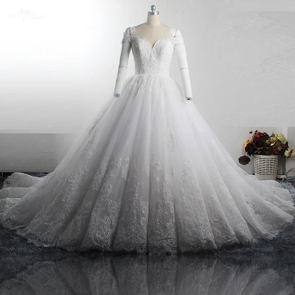 RSW1502 роскошное платье длинный шлейф 1 м гелинлик свадебное платье с открытыми плечами