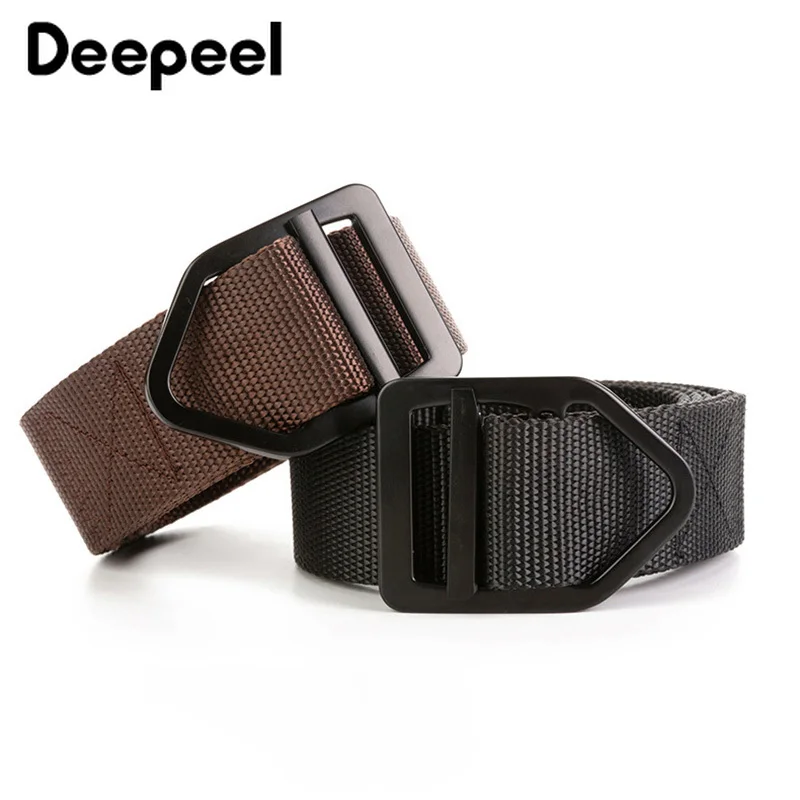 Deepeel 1 шт. 3,8X110/120/130 см Повседневное на открытом воздухе классический ремень с гладкой пряжкой нейлоновые лямки, тактический ремень, модные джинсы хараюку аксессуары