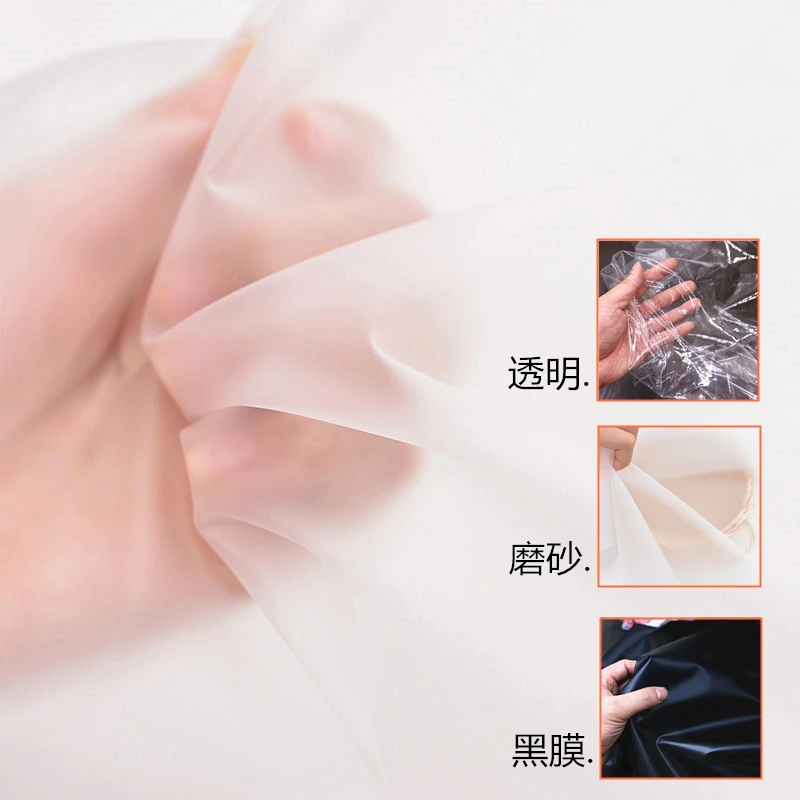 

135x50cm Translucent fog TPU perspective waterproof fabric perspective clothing raincoat tablecloth wrapped film lining