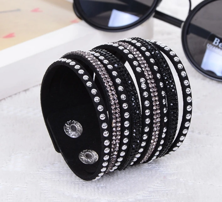 10 шт./партия женские браслеты из кожи|wrap leather bracelet|leather braceletvelvet bracelet |
