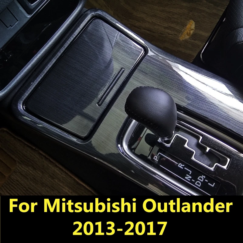 Для Mitsubishi Outlander 2013 2017 ABS хромированное углеродное волокно автомобиля Средний CD