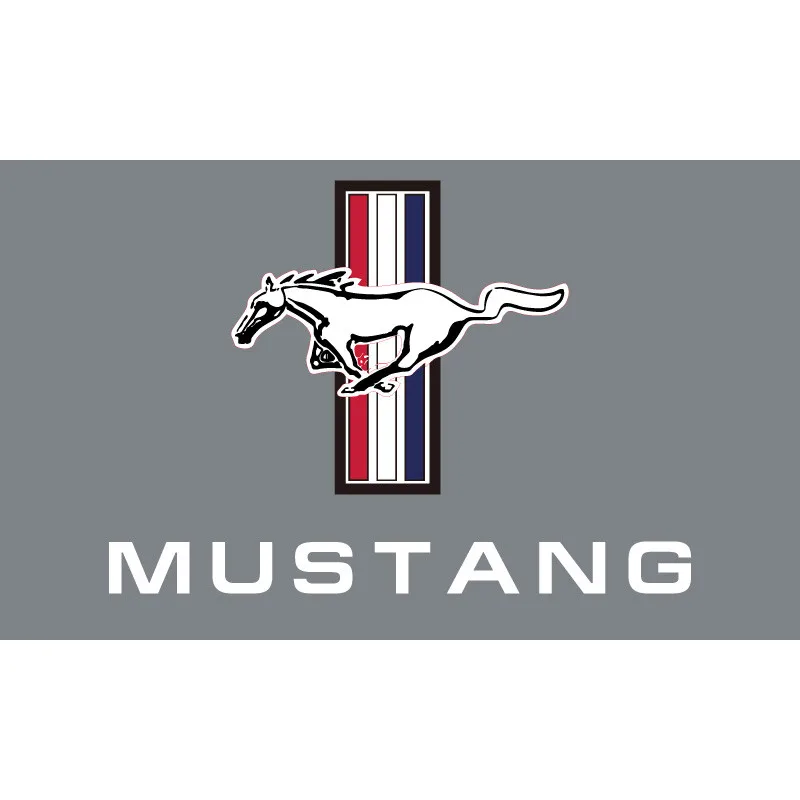 

90x150cm 60*90cm Mustang Gray Flag Car Banner Race Racing Decoration For Home Office Party