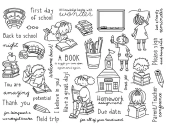 

Reading student Clear Stamp for Scrapbooking Transparent Silicone Rubber DIY Photo Album Decor N13