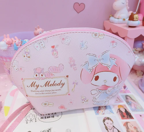 Мультяшная косметичка Sanrio, Hello Kitty My Melody Cinnamoroll Dog Little Twin Star, Милая женская косметичка для хранения, косметичка для девочек, подарок - Цвет: Золотой