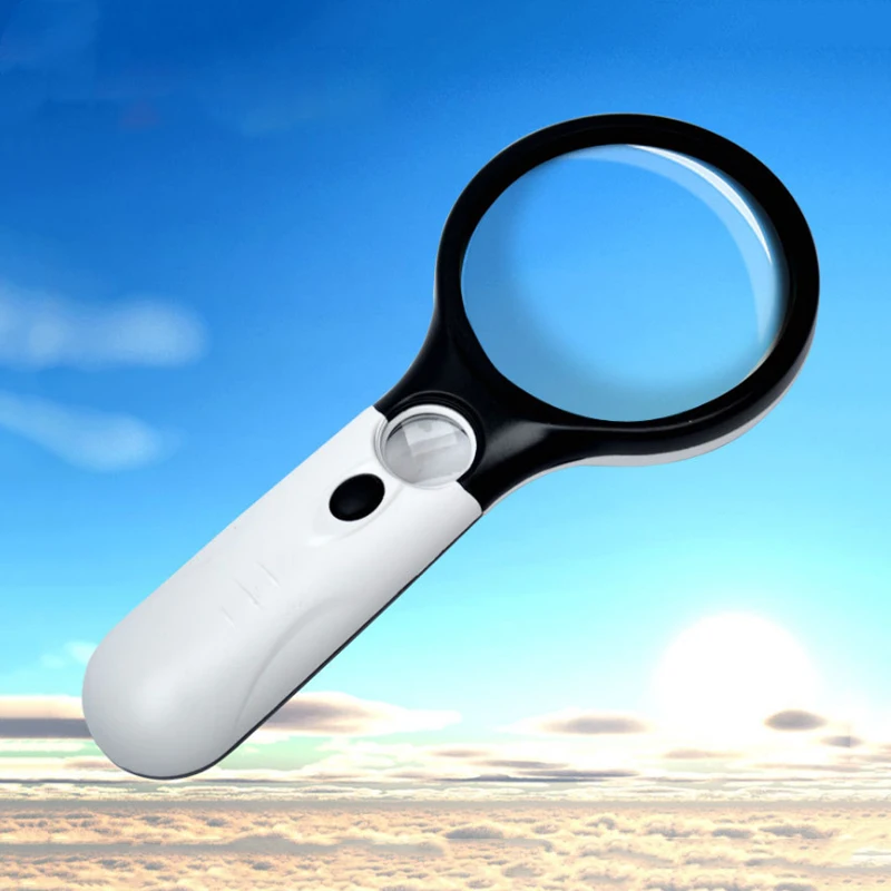 High magnification optics 10 times magnifying glass with light reading