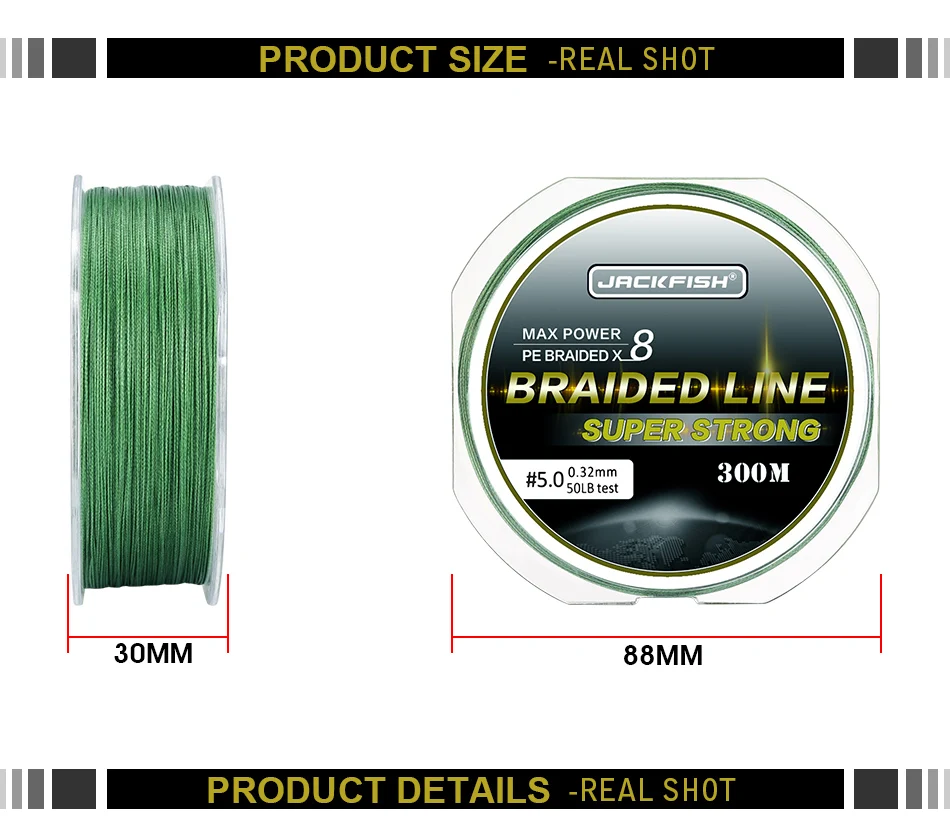 Linha de Pesca de Água Jackfish Strand Super Forte pe Trançado 10-80lb Multifilament Pesca Carpa Salgada 300m 8 4 Cheap Linhas de pesca