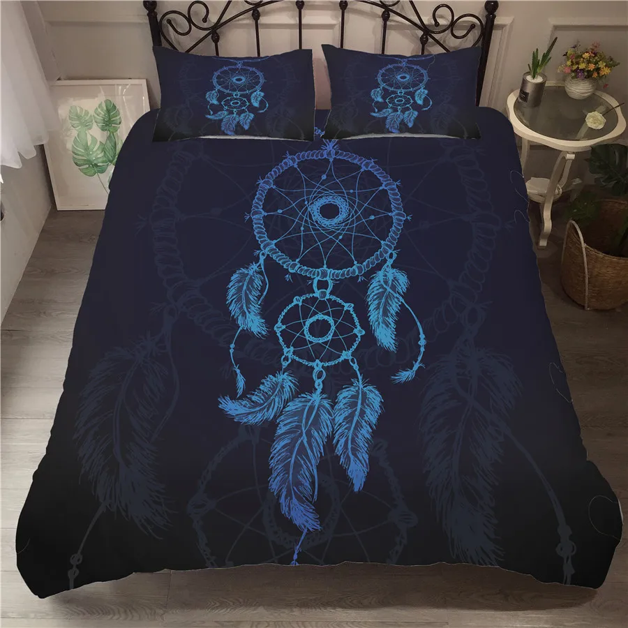

Bedding Set 3D Printed Duvet Cover Bed Set Dreamcatcher Bohemia Home Textiles for Adults Bedclothes with Pillowcase #BMW06