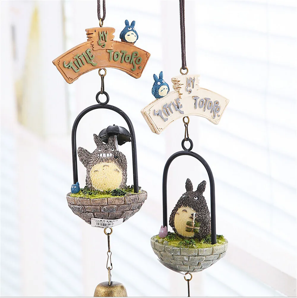 

Studio Ghibli TOTORO Miyazaki Hayao My Neighbor TOTORO Windbell Wind Bell PVC Action Figure Resin Collection Model Toy Doll Gift