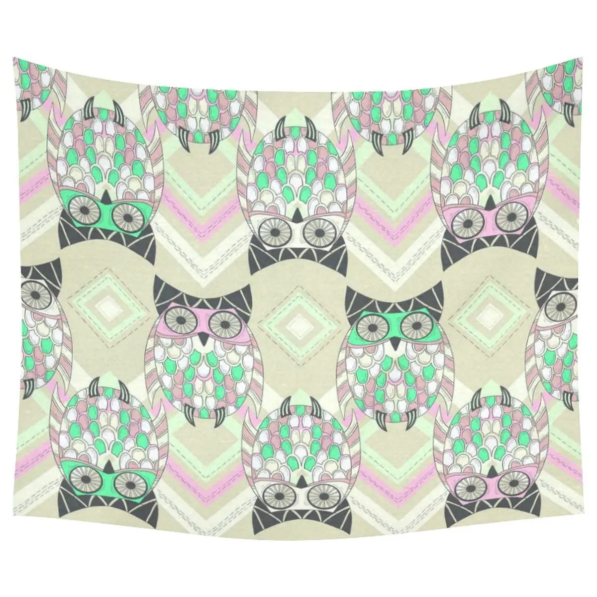 Bird Animal Home Decor Tapestries Wall Art, Colorful Owl Tapestry Wall