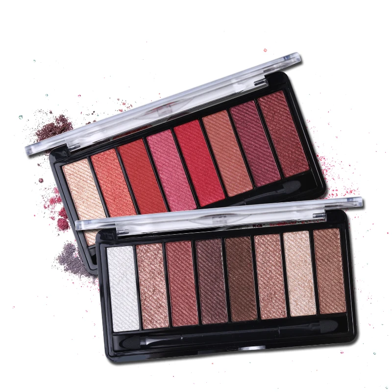 

TIAI 8 Colors Shimmer Matte Semi-Wet Powder Eyeshadow Palette Makeup Glitter Eye Shadow Kit Natural Waterproof Smooth Pigmented