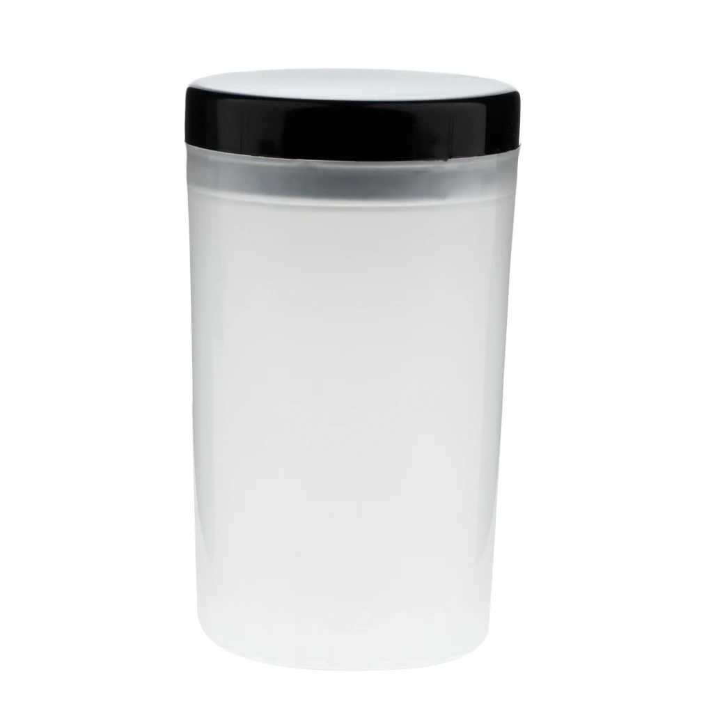 Nail Art Brush Painting Pigment Removal Tool Cleaning Cleaner Cup Jar Container with Multiple Size Slots and Lid