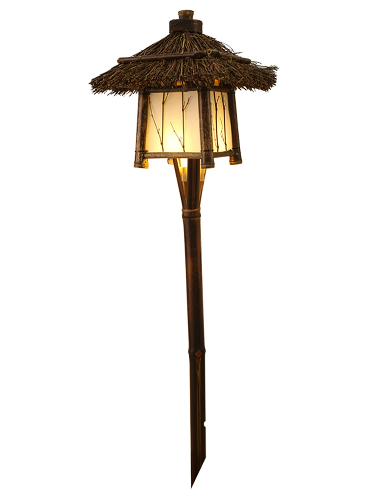 Waterproof Outdoor Bamboo Floor Lamp Light Vintage Handmade Asian
Oriental Garden Lawn Path Street Ground Landscape Lighting