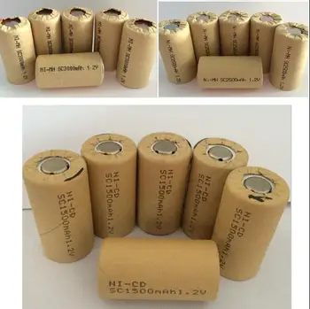 

6PCS Ni-CD Ni-MH SC 1.2V 3000mAh -2000mAh Rechargeable Battery NIMH Cell Discharge Rate 10C-15C for Electronic Drill Power tools