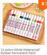 Caneta para Pintura de Rocha-ponto Marcadores de Tinta de Cor Metálica para Pintura Marcadores Metálicos Médio Cerâmica Vidro 10 Cores 8 médio, marcadores de tinta de cor metálica
