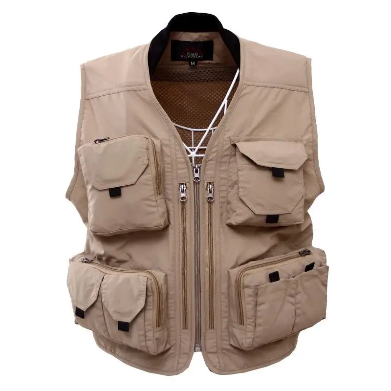 

LumiParty Outdoor fly Fishing Vest Life Jackets Men Jacket Multi Pocket Quick Drying Life Vest Life-Saving fishing Vest pesca