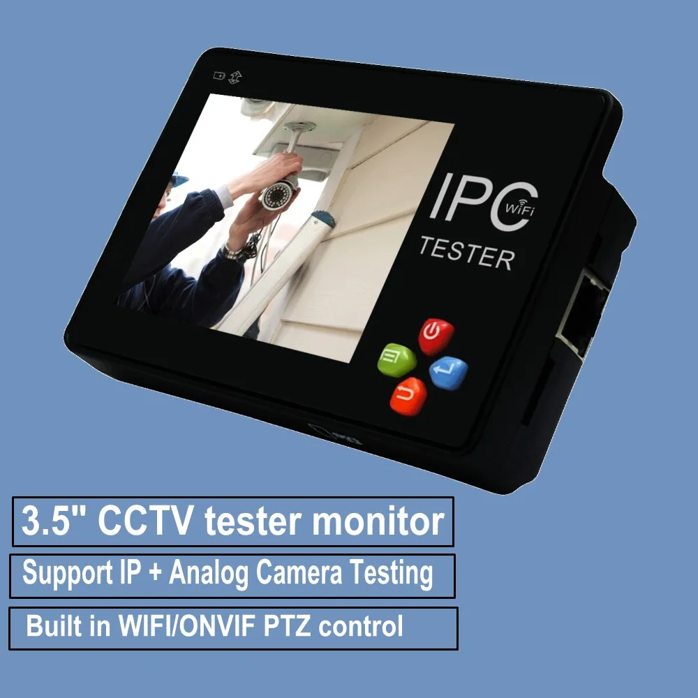 IP тестер для систем видеонаблюдения 3 5 дюйма 12 в 1 А|Монитор и дисплей CCTV| |