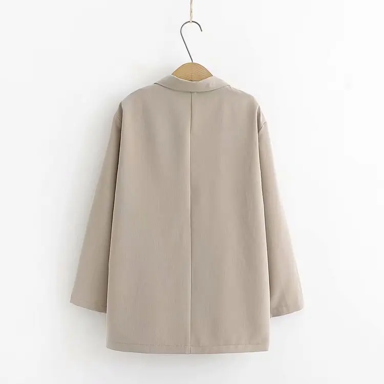 2019 Solid Women Blazer Jacket Casual Single Button Pockets Long Sleeve Female Blazer feminino Lady Notched Blaser 2019 Solid Women Blazer Jacket Casual Single Button Pockets Long Sleeve Female Blazer feminino Lady Notched Blaser