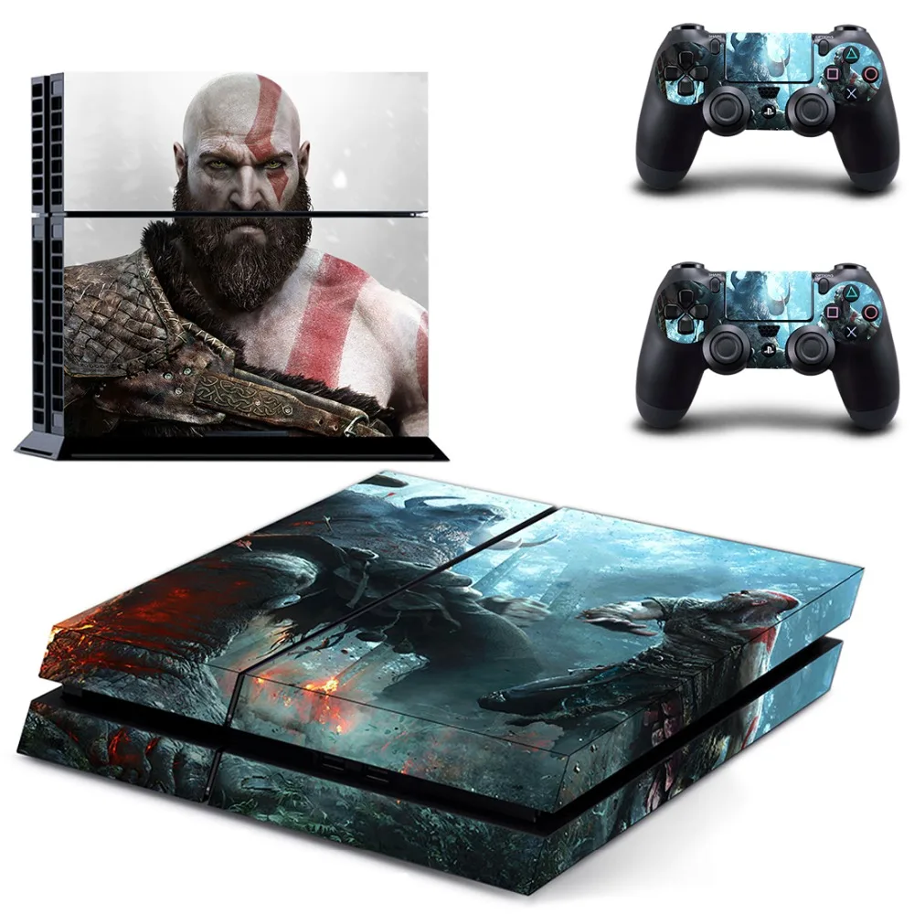 Игра God of War PS4 наклейка для кожи виниловая наклейка для sony Playstation 4 консоль и 2 контроллера PS4 наклейка для кожи