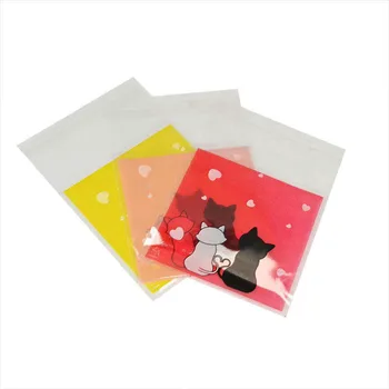 

50Pcs/lot Cute Cartoon Cat Plastic Bag Transparent Cellophane Opp Baking Candy Cookie Gift Bag for Wedding Birthday Party Favors