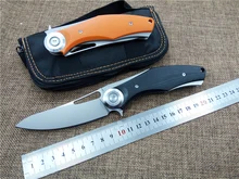 Складной тактический нож Темный Titanium Сплав + G10 ручка D2 шарик подшипника flipper ножи EDC выживания на улице