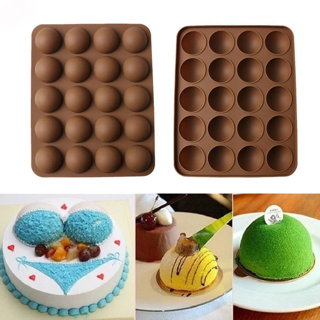 Cake Tools Non-Stick 20-Half Ball Silicone Mold For Chocolate