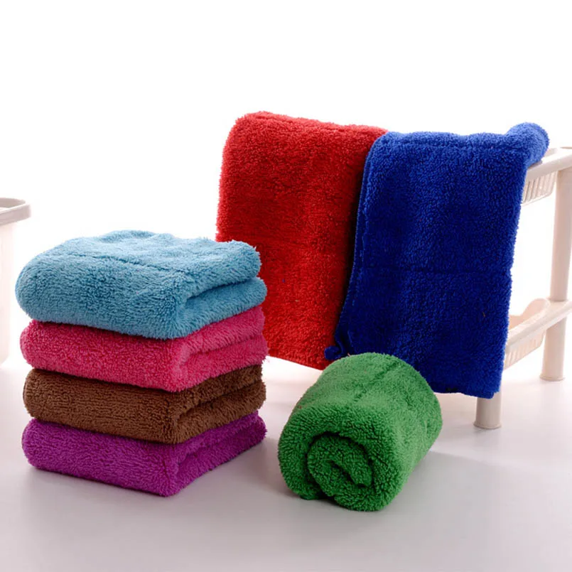

6 COLOR Fast Drying Thickening Microfiber Cleaning Clothes For Home Dish Kitchen Clean Accessories Wiping Rags Towel