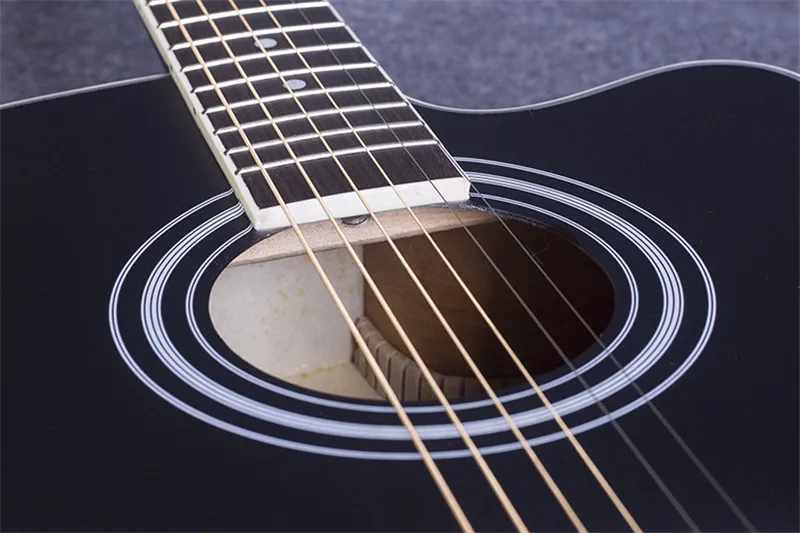 NEW black color 41 inch matte paint Acoustic Guitar Rosewood