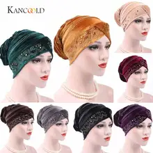 KANCOOLD cap Хацунэ Мику Для женщин Панама мусульманских стрейч тюрбан шляпа бархат выпадения волос платок Обёрточная бумага модные PFET6