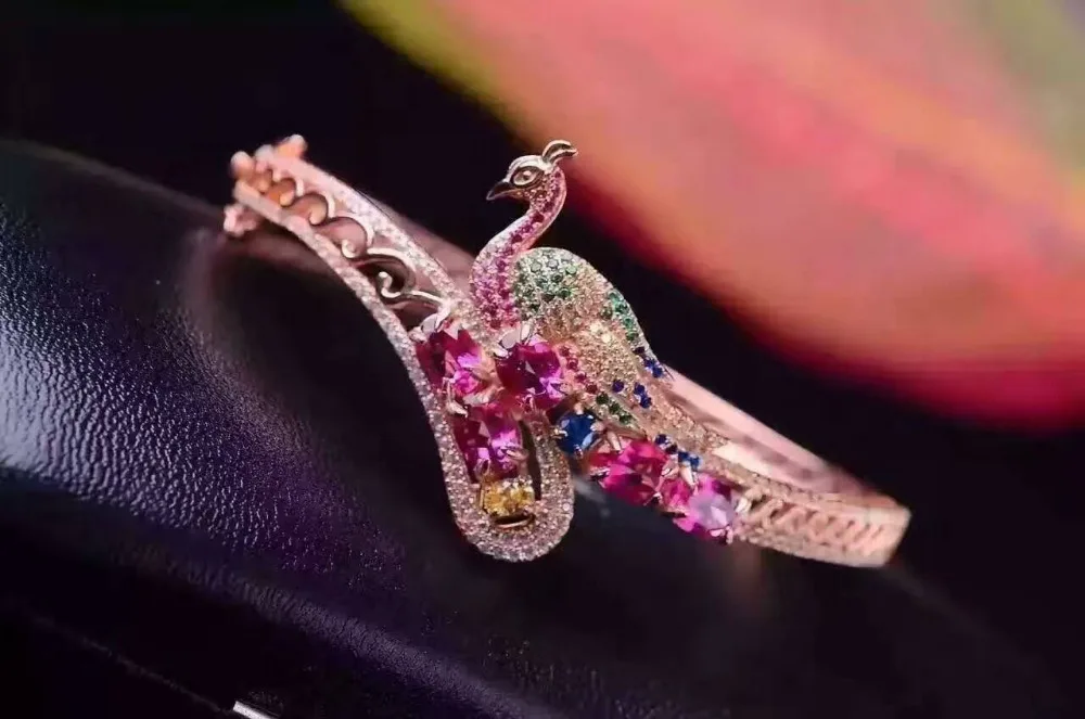 Bracelets en topaze rose naturelle Bracelet en pierres précieuses naturelles 925 en argent sterling