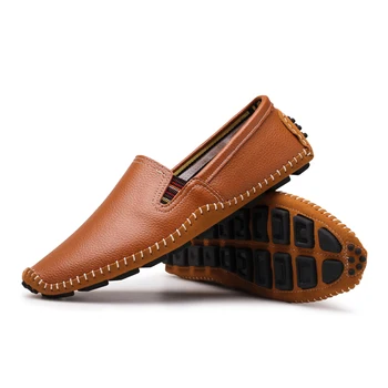 

Vogue 28-67 Men Loafers Quality Genuine Leather Comfortable Brand Men Flats Driving Flats Shoes Men Loafers Moccasins Men