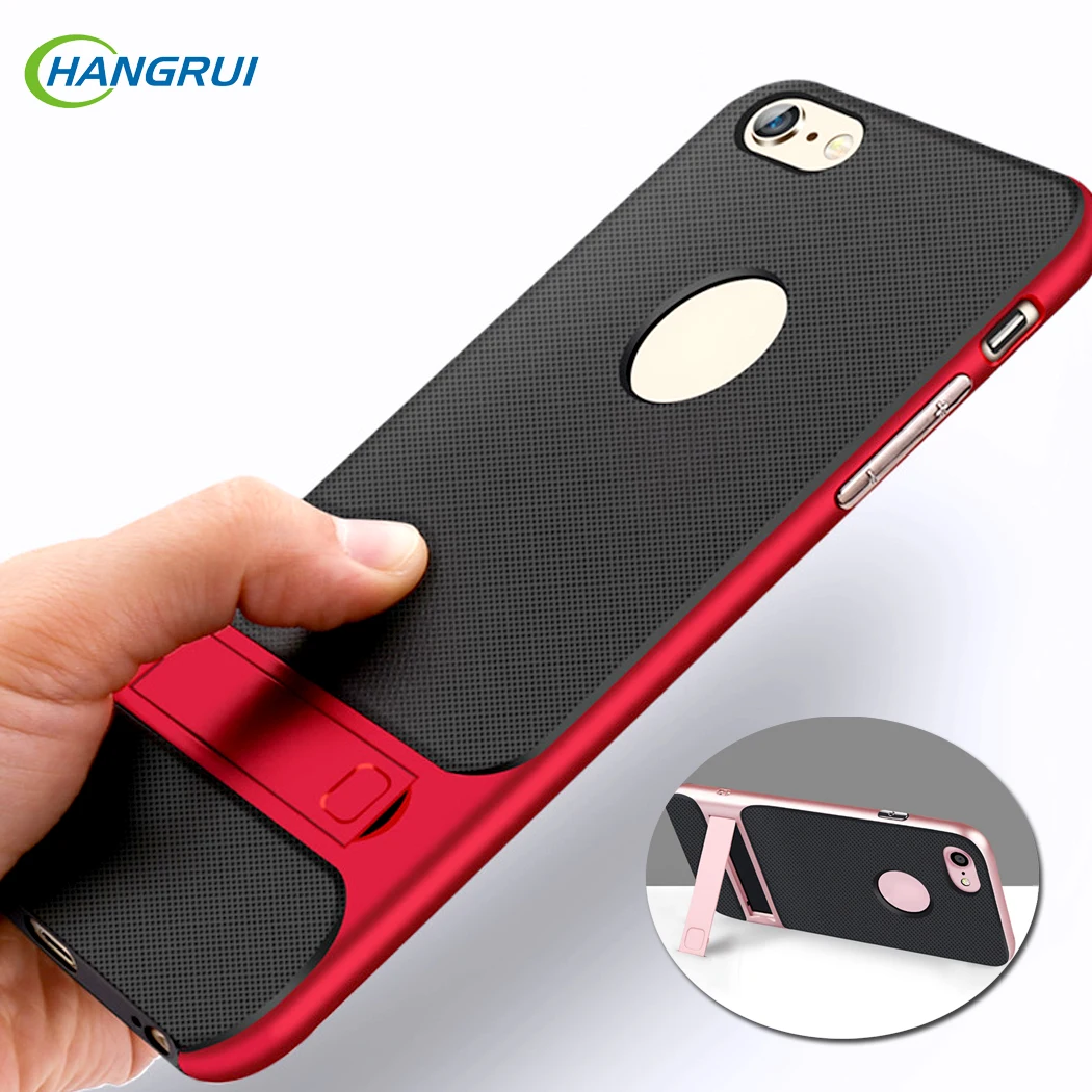Luxury Holder Stand Hard PC Phone Cases For Samsung S8 S9 Case Shockproof Cover For Samsung Galaxy S8 S9 Plus S7 Edge Note 8 9