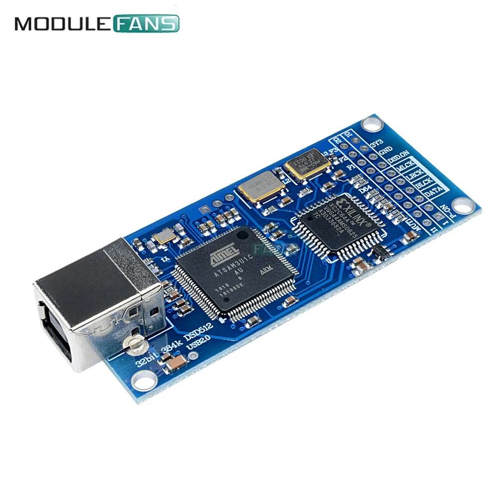 

ATSAM3U1C XC2C64A DU1 USB to IIS Digital Interface DAC Decoder Board Support DSD512 32bit 384K I2S DSD Output for Amanero