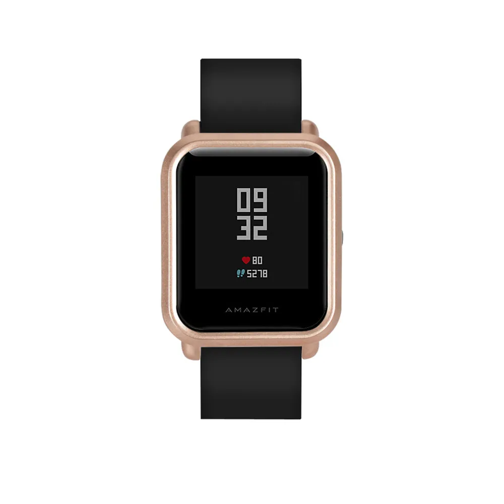 Защитный чехол для Xiaomi Huami Amazfit Bip Youth Smart Watch PC Shell для Amazfit Bip Watch Frame защитный чехол для бизнеса - Цвет: Золотой