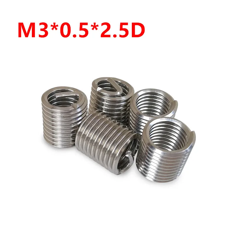 100 шт. M3 * 0 5 2.5D проволочная вставка m3x2.5D муфта с винтовой нарезкой винтовая втулка