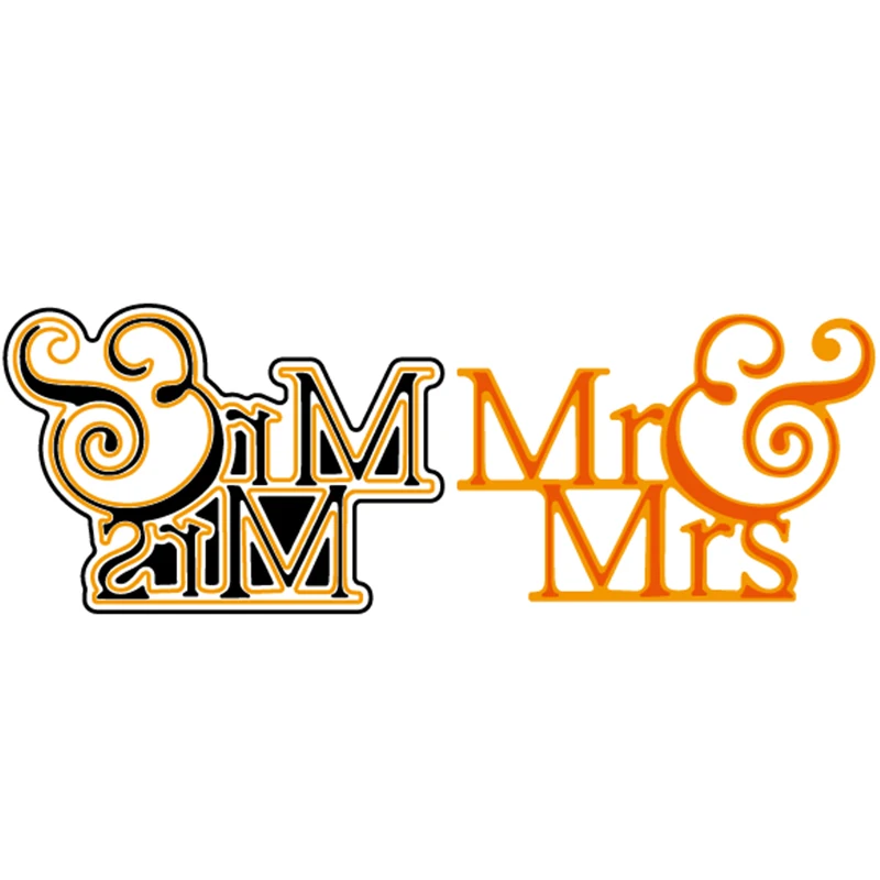 Mr Mrs Words металлические режущие штампы для скрапбукинга, тиснение, свадебное изготовление бумажных открыток товары для декоративного рукоделия, новинка