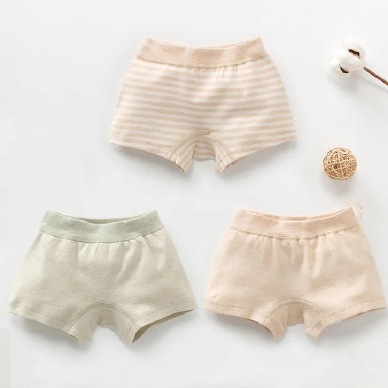 

Children Panties Teenager Underwear Colorful Boys Shorts Panties Soft Organic Cotton Baby Girl Stripes Kids Underwears 2-12y