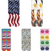 Популярные носки для влюбленных забавные повседневные хлопковые носки с художественным принтом носки с мехом высокого качества Meias Дышащие носки Hocok Soxs