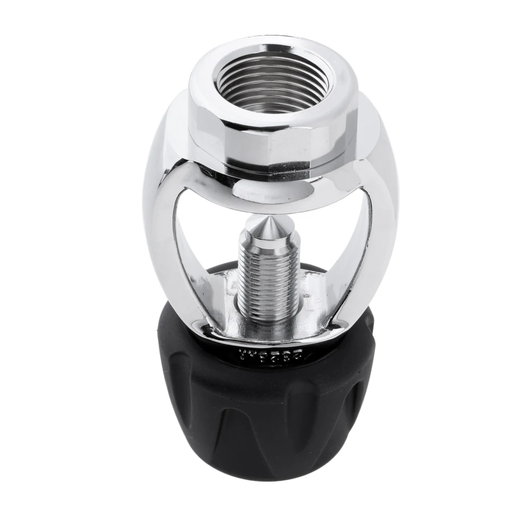 Deluxe Scuba Diving Dive DIN to Yoke 1st First Stage Regulator Convertor Adapter Octopus Tank Valve with Rubber Dust Cap