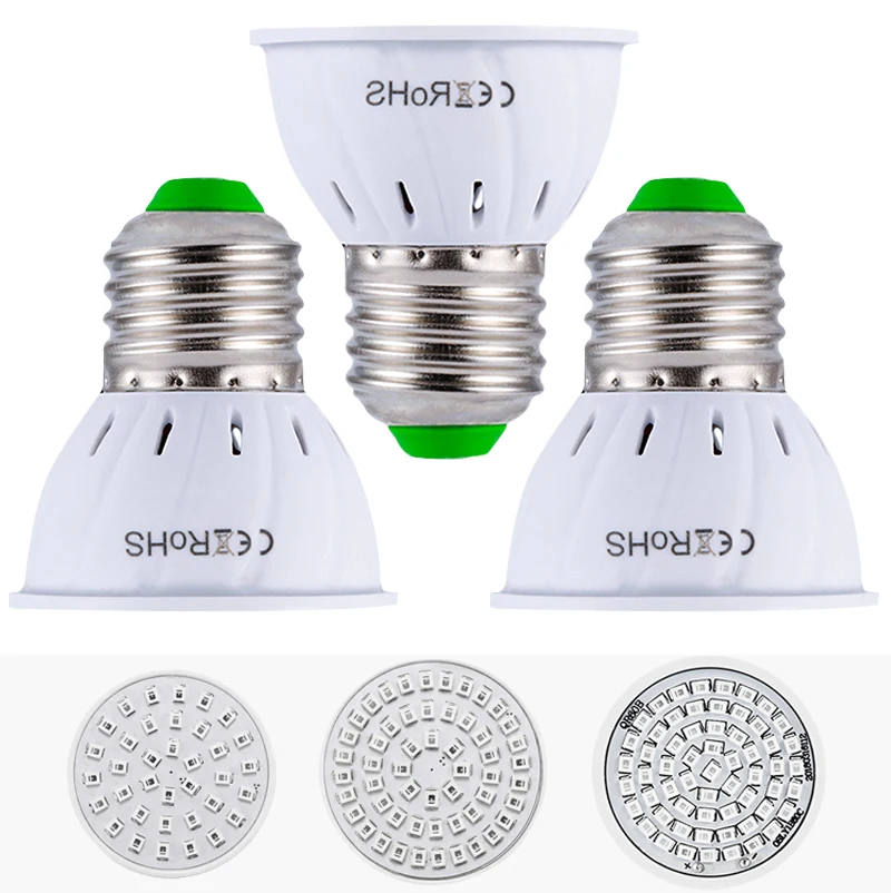 

3PCS Full Spectrum LED Plant Growth Lamp Grow Light Phyto Lamp MR16 Red Blue Led For Plants E27/E14/GU10/B22/MR16