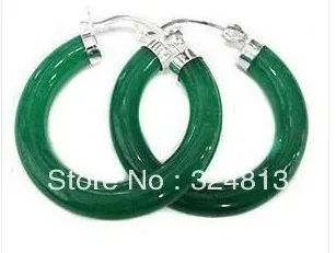 

Tibet ing Green Hoop & Huggie Earring #2294 *l
