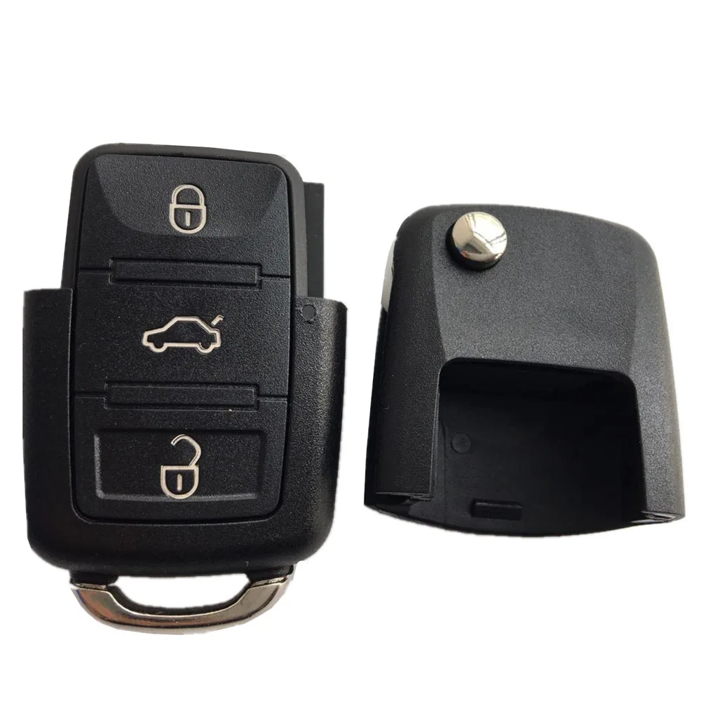 Remote Flip Folding Car Key Shell for VW Volkswagen MK4 Bora Golf 4 5 6 Passat Polo Bora Touran No Blade 08