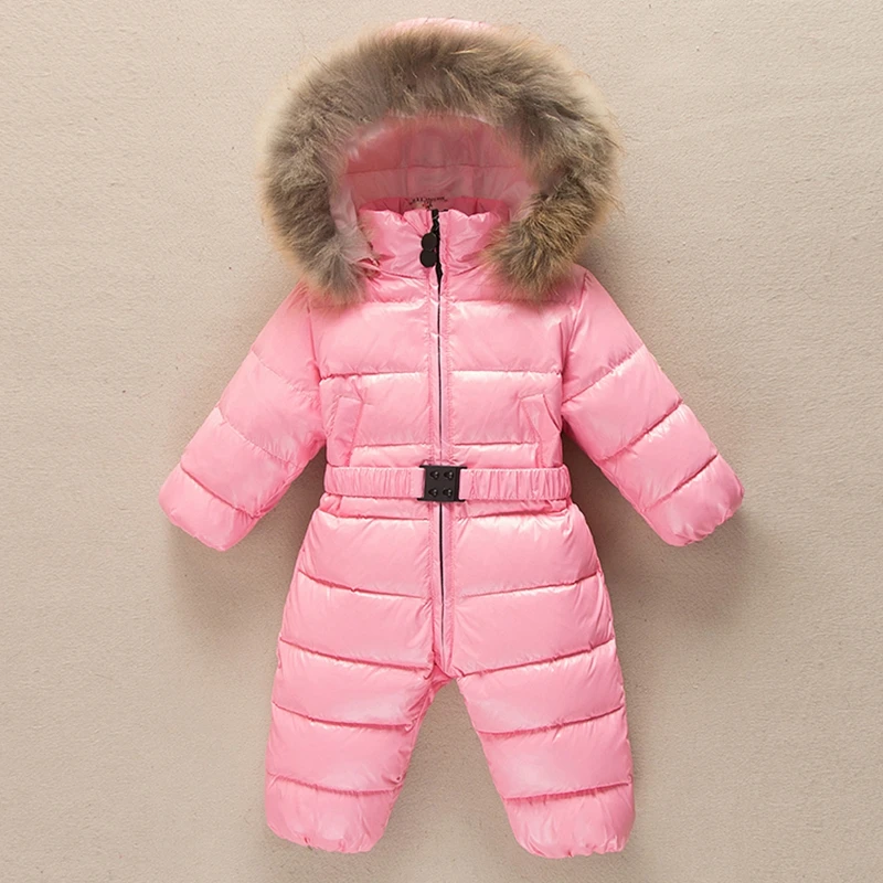 Warm Romper Toddler Hooded Overalls Bright Down Jackets Snowsuit Padded suits