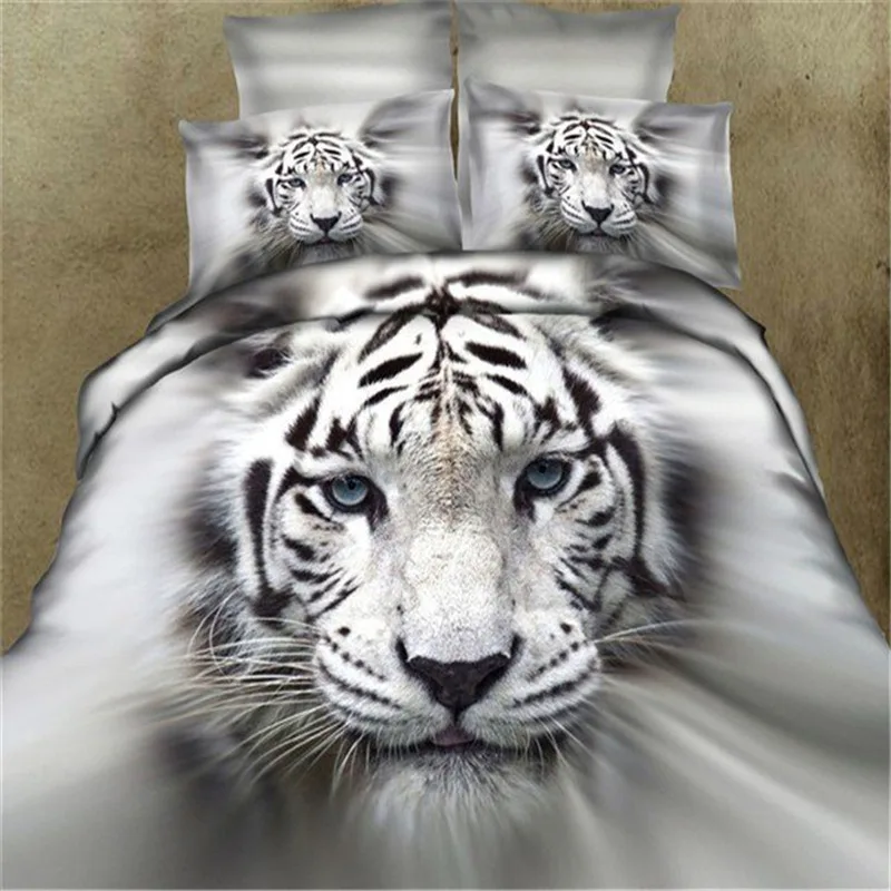 

tigers animal 3d printed comforter bedding set cotton bedclothes full queen king size quilt duvet covers bedroom decoration grey