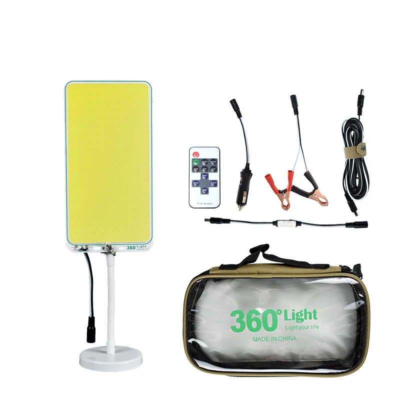 360light COB 12V outdoor remote control led camping light falshlight